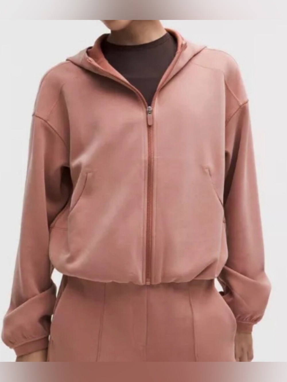 Lululemon softstreme full-zip hoodie PINK HAZE size S fall EUC